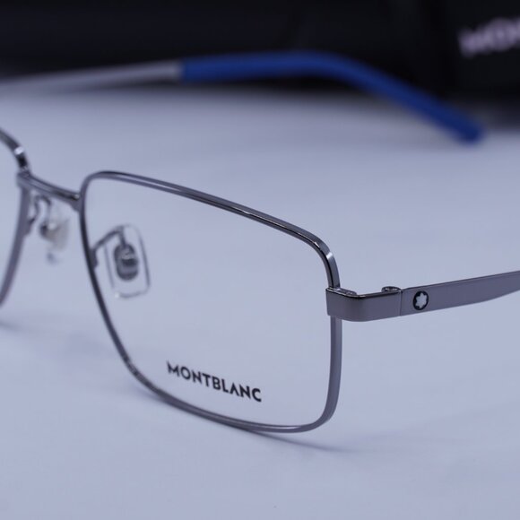 Montblanc MB0108O 002 Rectangle Eyeglasses 57mm – Ruthenium - Picture 2 of 10